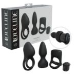 Picture of LOVELINE - PLEASURE KIT + 3 INTERCHANGEABLE SLEEVES & VIBRATING BULLET - BLACK