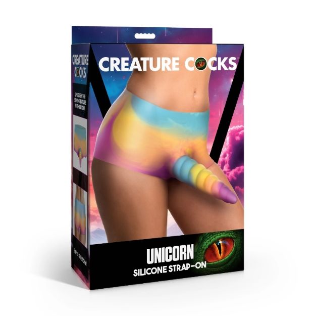 Picture of Creature Cocks - Unicorn Silicone Strap-On 