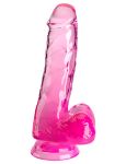 Picture of King Cock Clear 6" Cock with Balls - Pink