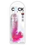 Picture of King Cock Clear 6" Cock with Balls - Pink