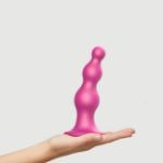 Picture of Strap-On-Me Dildo Plug Beads Metallic Raspberry Pink Large