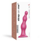 Picture of Strap-On-Me Dildo Plug Beads Metallic Raspberry Pink Large