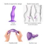 Picture of Strap-On-Me Dildo Plug Curvy Metallic Purple Large