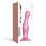 Picture of STRAP-ON-ME DILDO PLUG CURVY METALLIC SUGAR PINK LARGE