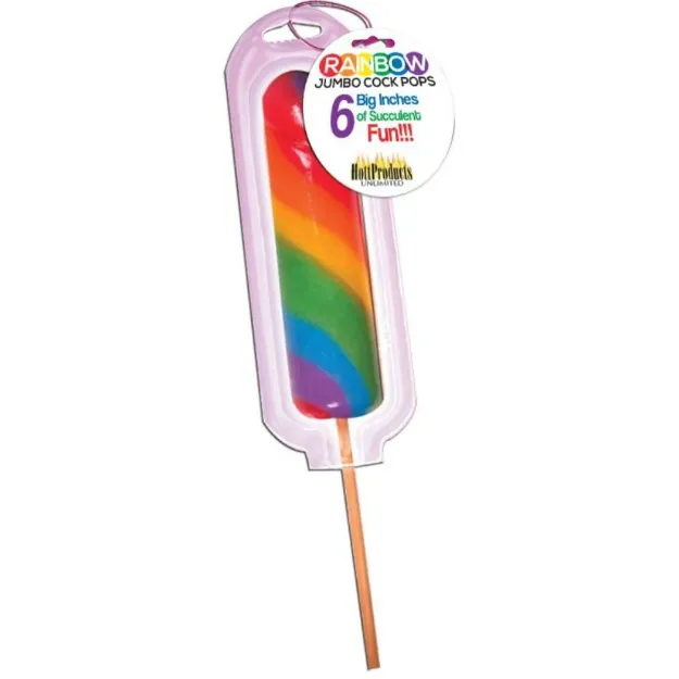 Picture of Rainbow Jumbo Candy Cock Pop