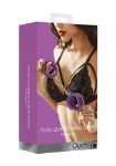 Picture of Ouch! Plush Leather Hand Cuffs - Purple