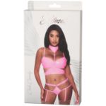 Picture of EXPOSED Club Candy Demi Bra/Harness/Garter Panty - L/XL