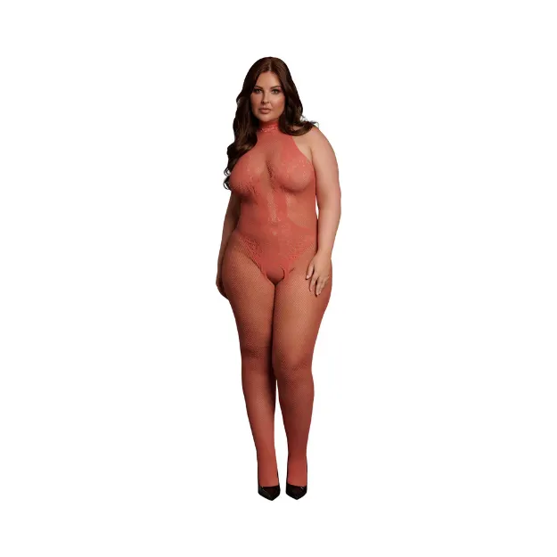 Picture of Le Desir Fishnet and Lace Bodystocking Sunset Glow Queen Size