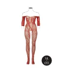 Picture of Le Desir Lace Long-Sleeved Bodystocking Sunset Glow Queen Size