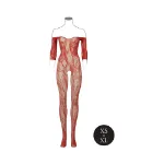 Picture of Le Desir Lace Long-Sleeved Bodystocking Sunset Glow O/S