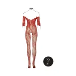 Picture of Le Desir Lace Long-Sleeved Bodystocking Sunset Glow O/S