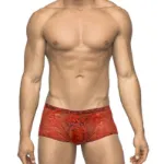 Picture of MALE POWER STRETCH LACE MINI SHORT RED - XL