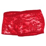 Picture of MALE POWER STRETCH LACE MINI SHORT RED - XL