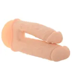 Picture of SILEXD - Model 1 Double Penetrator Vibrating Dildo 8"/7" - Beige