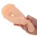 Picture of SILEXD - Model 1 Double Penetrator Vibrating Dildo 8"/7" - Beige