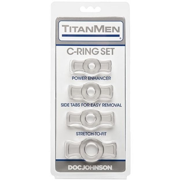 Picture of TitanMen® Tools - Cock Ring Set - Clear 
