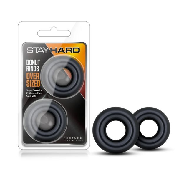 Picture of STAY HARD - Donut Rings Oversized Black