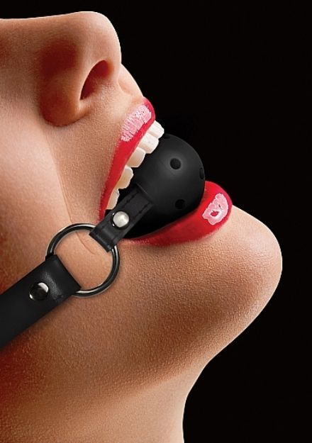 Picture of OUCH! - BREATHABLE GAG BALL BLACK