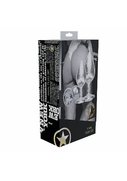 Picture of Ouch! New York Collection - Metal Anal Plug Set Silver