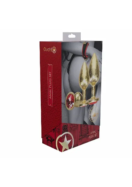 Picture of Ouch! Milan Collection - Metal Anal Plug Set - Gold